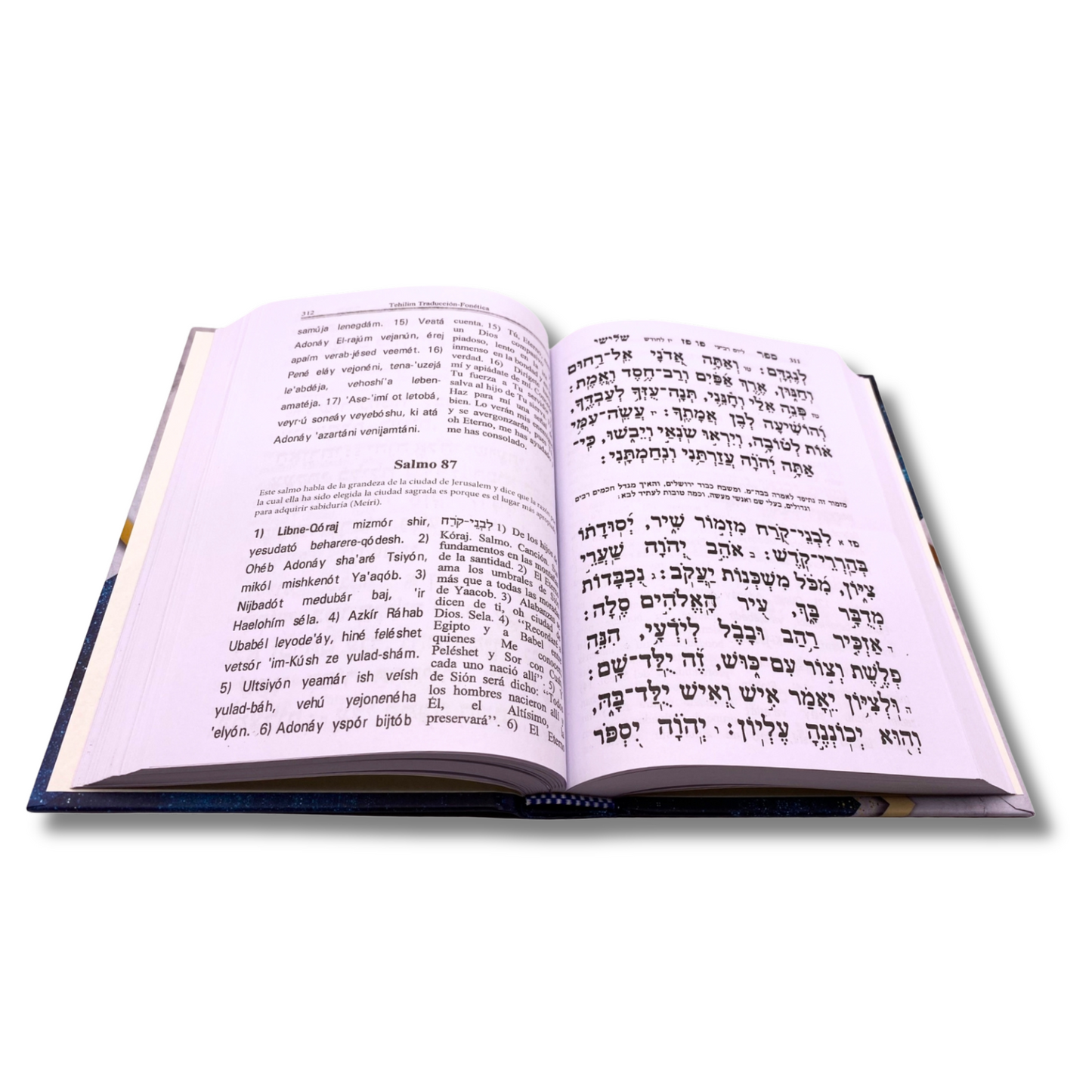 Salmos Hebreo Español Grande + Fonetica | Color Azul